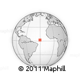 Outline Map of the Area around 2° 16' 34" N, 30° 31' 29" W, rectangular outline