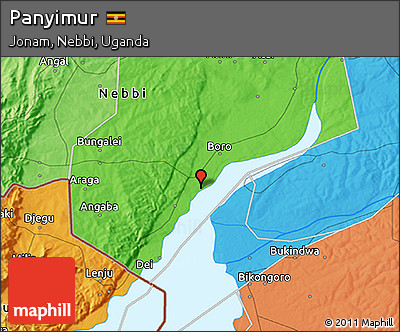 Political 3D Map of Panyimur