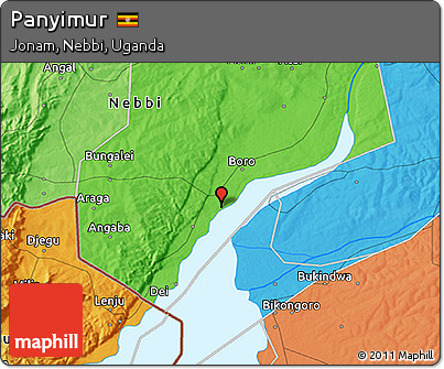 Political 3D Map of Panyimur
