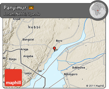 Shaded Relief 3D Map of Panyimur