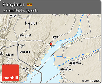Shaded Relief 3D Map of Panyimur
