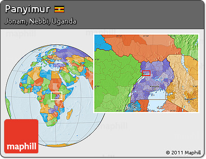 Political Location Map of Panyimur