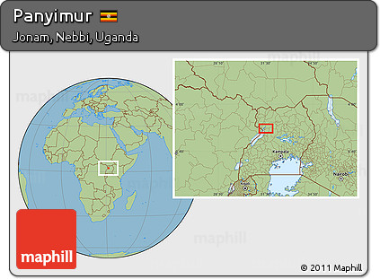 Savanna Style Location Map of Panyimur