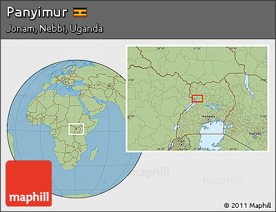 Savanna Style Location Map of Panyimur