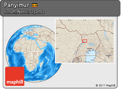 Shaded Relief Location Map of Panyimur