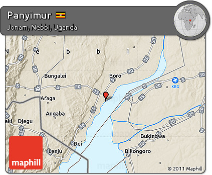 Shaded Relief Map of Panyimur