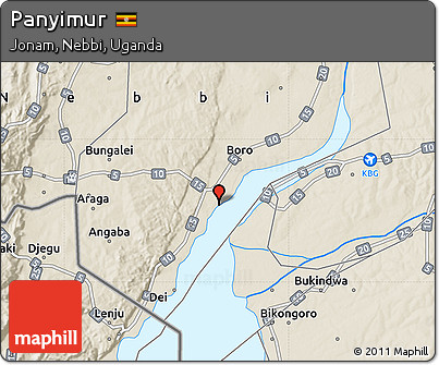 Shaded Relief Map of Panyimur