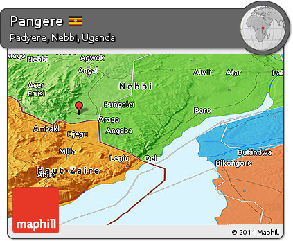 Political Panoramic Map of Pangere