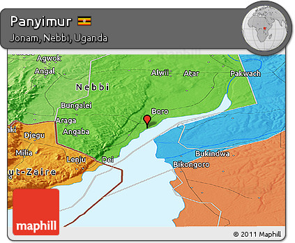 Political Panoramic Map of Panyimur