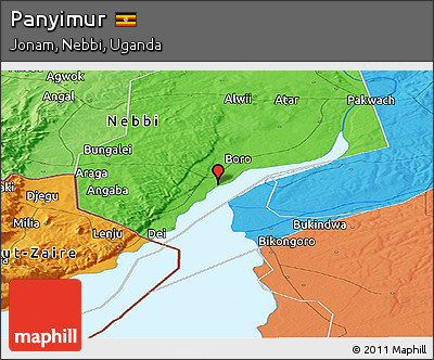Political Panoramic Map of Panyimur