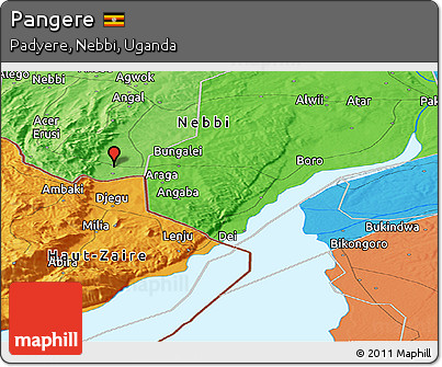 Political Panoramic Map of Pangere