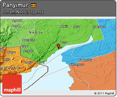 Political Panoramic Map of Panyimur