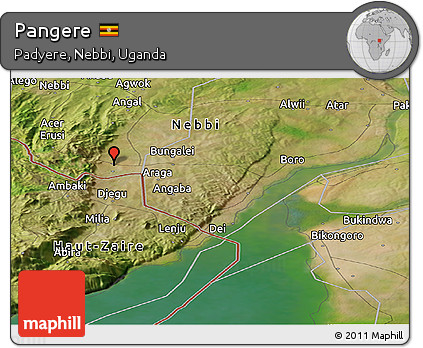 Satellite Panoramic Map of Pangere