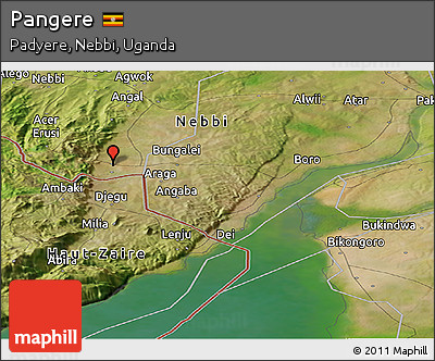 Satellite Panoramic Map of Pangere