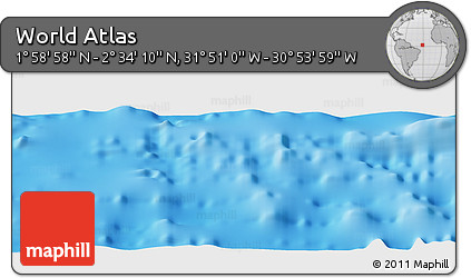 Physical Panoramic Map of the Area around 2° 16' 34" N, 31° 22' 30" W