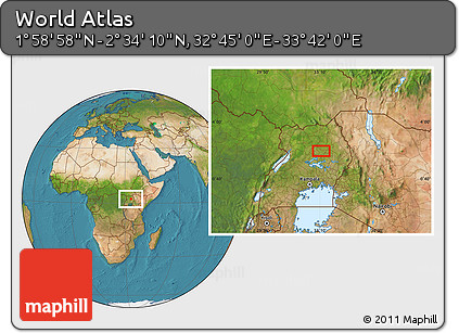 Satellite Location Map of the Area around 2° 16' 34" N, 33° 13' 30" E