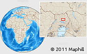 Shaded Relief Location Map of Alera