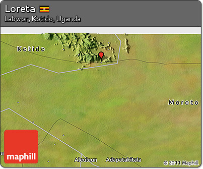Satellite 3D Map of Loreta