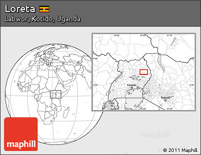 Blank Location Map of Loreta