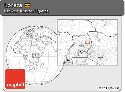 Blank Location Map of Loreta