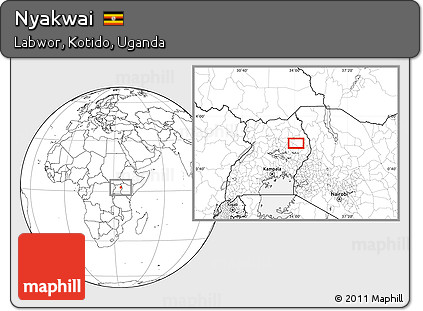 Blank Location Map of Nyakwai