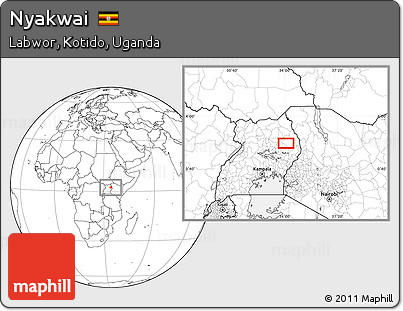 Blank Location Map of Nyakwai