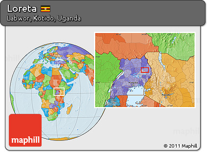 Political Location Map of Loreta