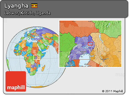 Political Location Map of Lyangha