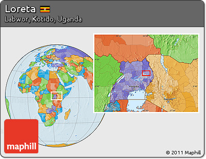 Political Location Map of Loreta