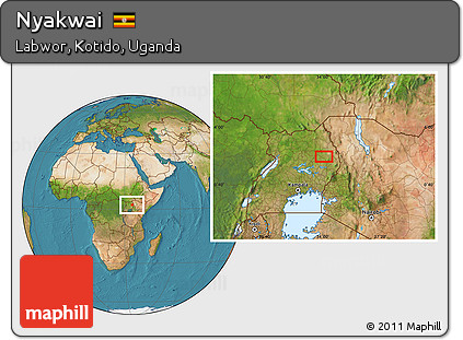 Satellite Location Map of Nyakwai