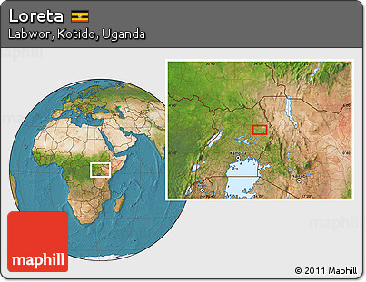 Satellite Location Map of Loreta