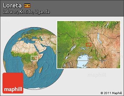 Satellite Location Map of Loreta