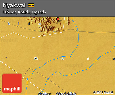 Physical Map of Nyakwai