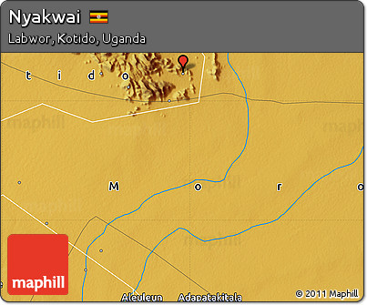Physical Map of Nyakwai