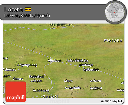 Satellite Panoramic Map of Loreta