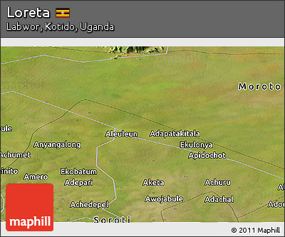 Satellite Panoramic Map of Loreta