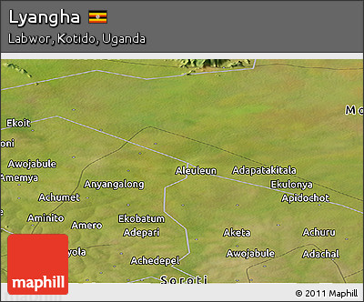 Satellite Panoramic Map of Lyangha