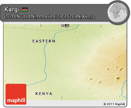 Physical Panoramic Map of Kargi