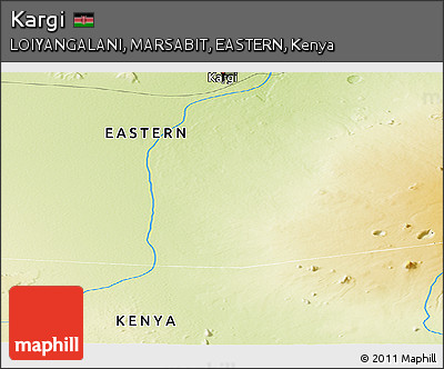 Physical Panoramic Map of Kargi