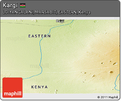Physical Panoramic Map of Kargi