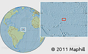 Savanna Style Location Map of the area around 2° 16' 34" N, 38° 10' 29" W, hill shading