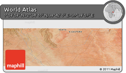 Satellite Panoramic Map of the Area around 2° 16' 34" N, 39° 10' 29" E