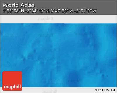 Physical 3D Map of the Area around 2° 16' 34" N, 3° 19' 30" W