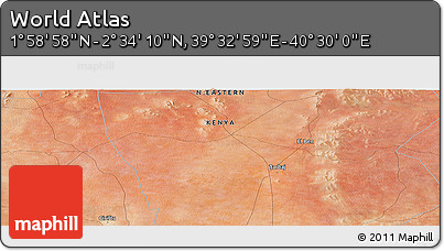 Satellite Panoramic Map of the Area around 2° 16' 34" N, 40° 1' 29" E