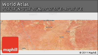 Satellite Panoramic Map of the Area around 2° 16' 34" N, 40° 1' 29" E