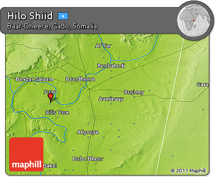 Physical 3D Map of Hilo Shiid