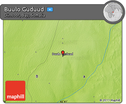 Physical Map of Buulo Guduud