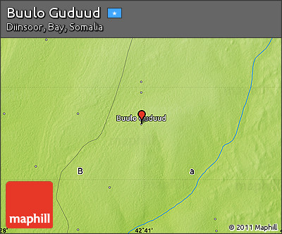Physical Map of Buulo Guduud