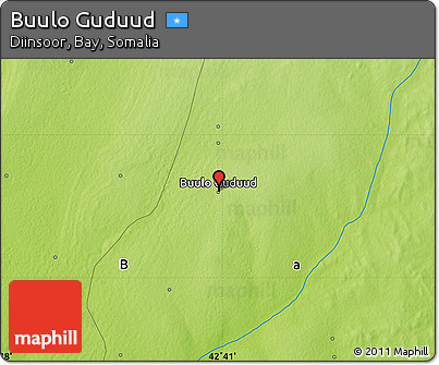 Physical Map of Buulo Guduud