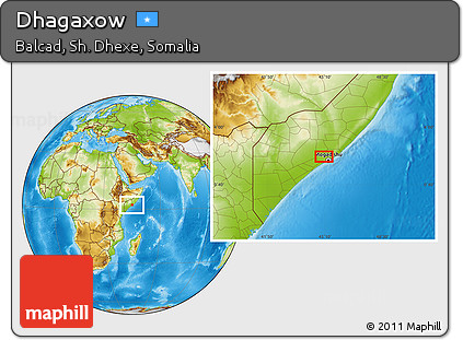 Physical Location Map of Dhagaxow
